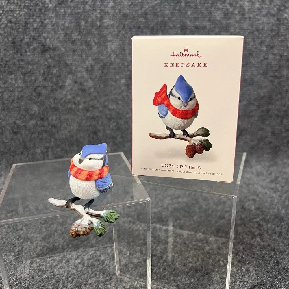 2018 Hallmark Keepsake Ornament Cozy Critters #2 Blue Jay New QX9433